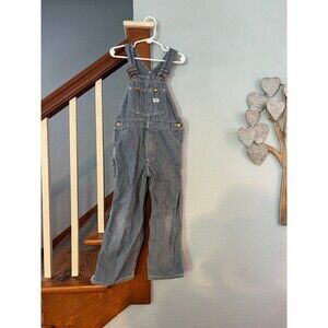 Lee vintage union USA Sanforized hickory striped railroad overalls youth 4 5 6 7
